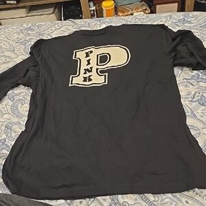 New PINK Victoria's Secret Black Long Sleeve Tee